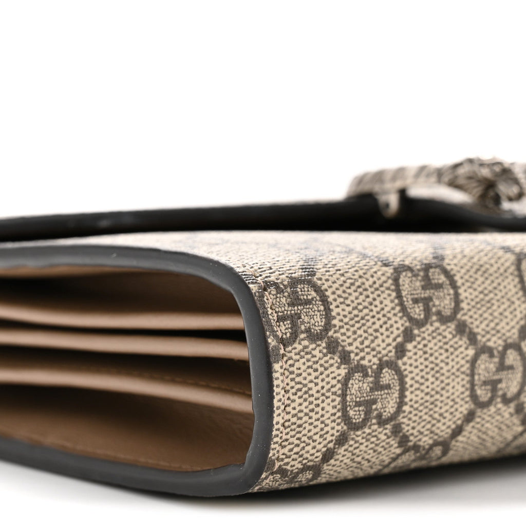 GG Supreme Monogram Mini Dionysus Chain Wallet Beige Taupe