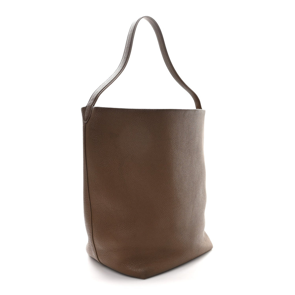 Grained Calfskin Large N/S Park Tote Dark Olive