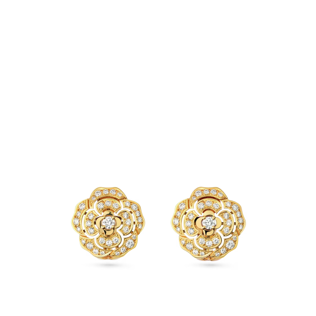 Chanel Bouton de Cam鑼卨ia Earrings