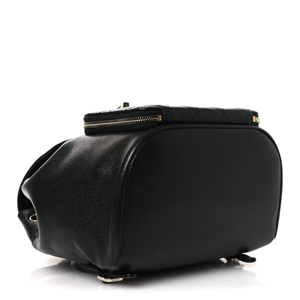 Caviar Quilted Business Affinity Backpack Black