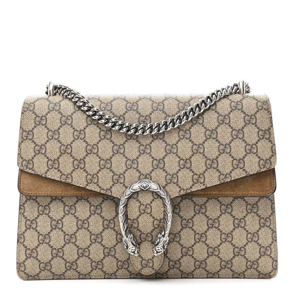 GG Supreme Monogram Medium Dionysus Shoulder Bag Taupe