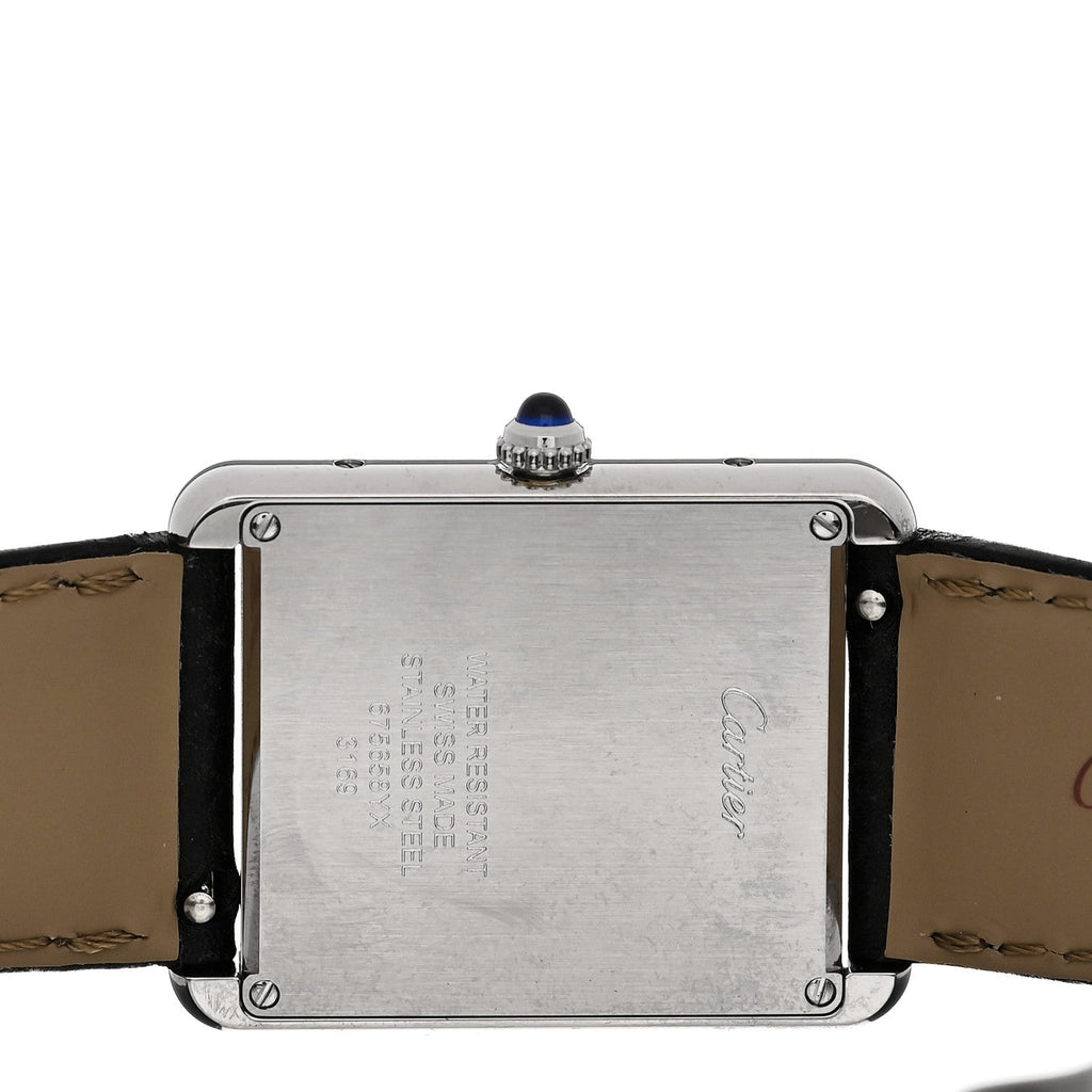 Stainless Steel Calfskin 27mm Tank Solo Quartz Watch