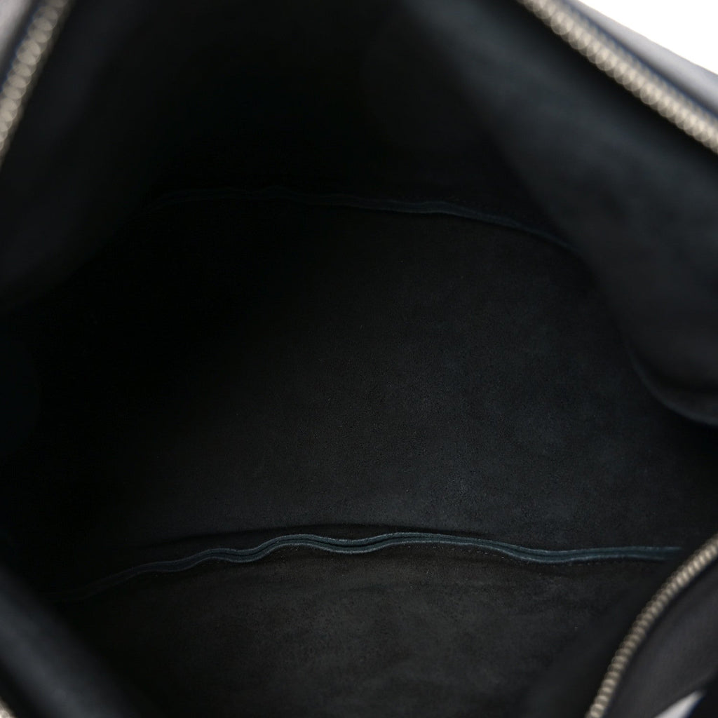 Grained Calfskin Large Slouchy Banana Bag Black