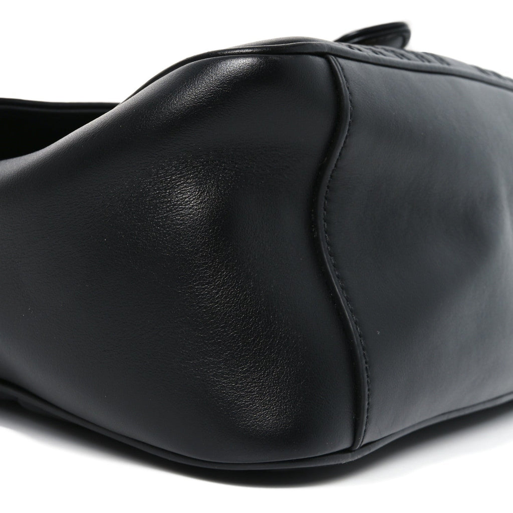 Calfskin Matelasse Small GG Marmont Top Handle Shoulder Bag Black