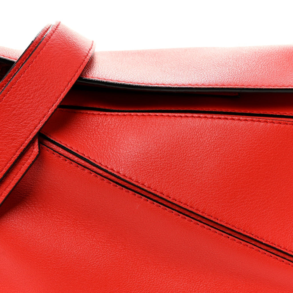 Calfskin Small Puzzle Bag Scarlet
