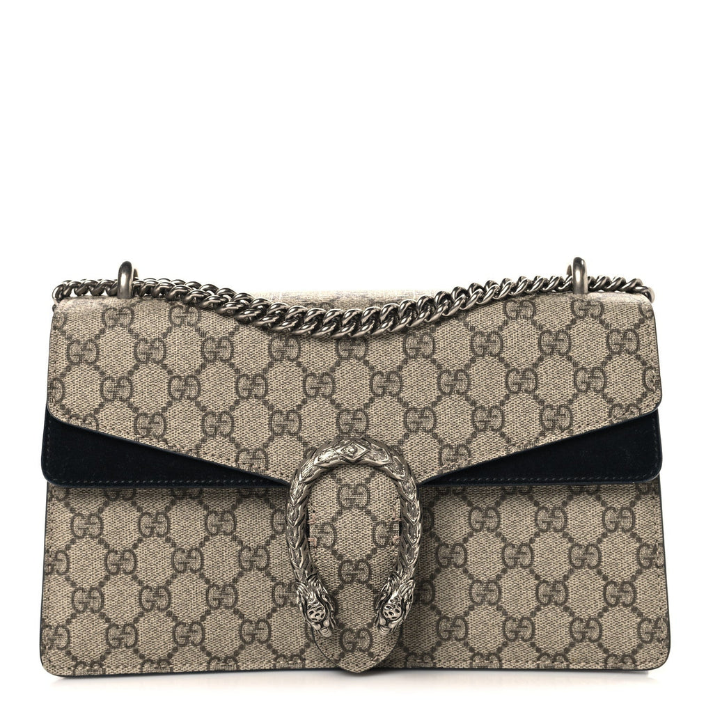 GG Supreme Monogram Small Dionysus Shoulder Bag Black
