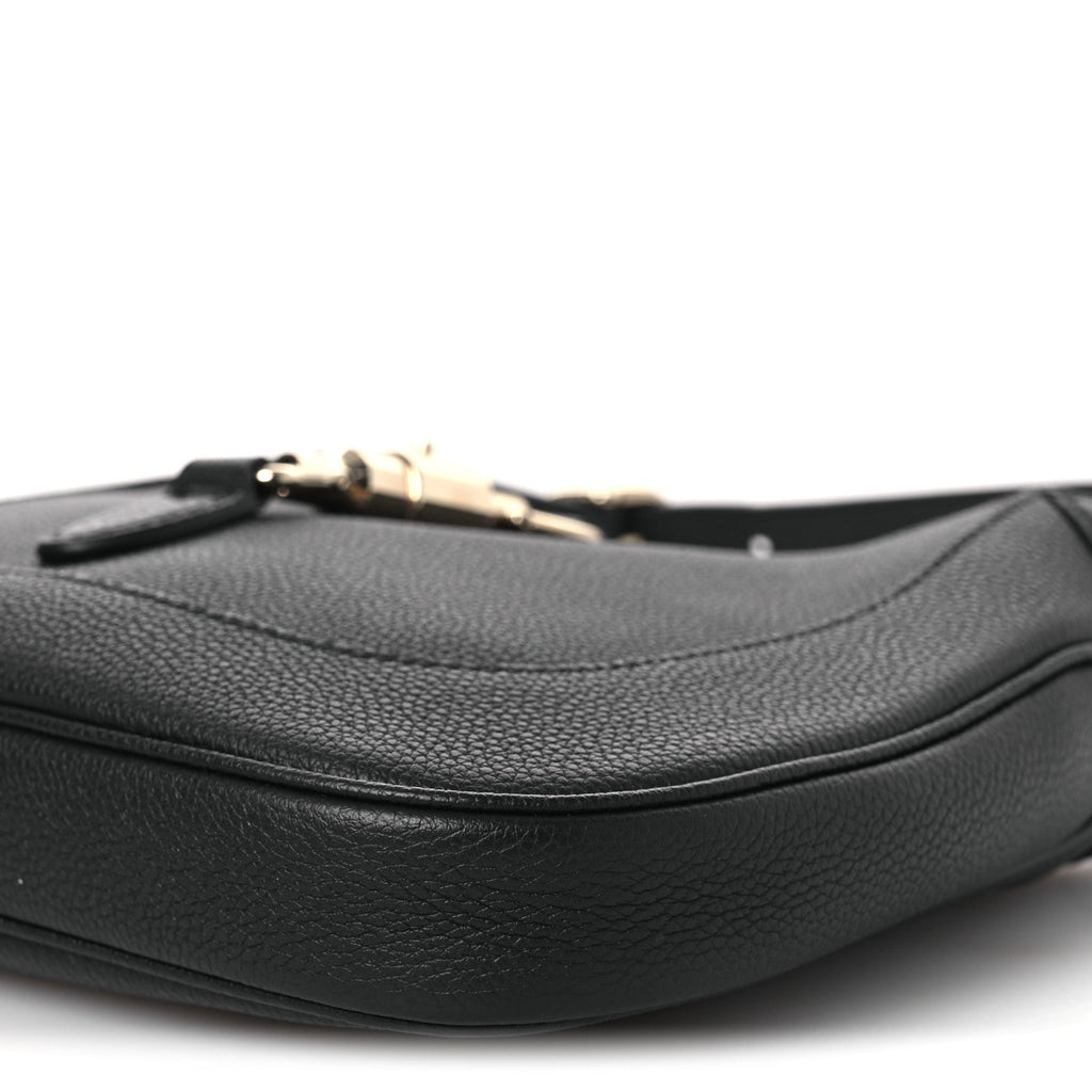 Grained Calfskin Web Medium Jackie 1961 Hobo Black
