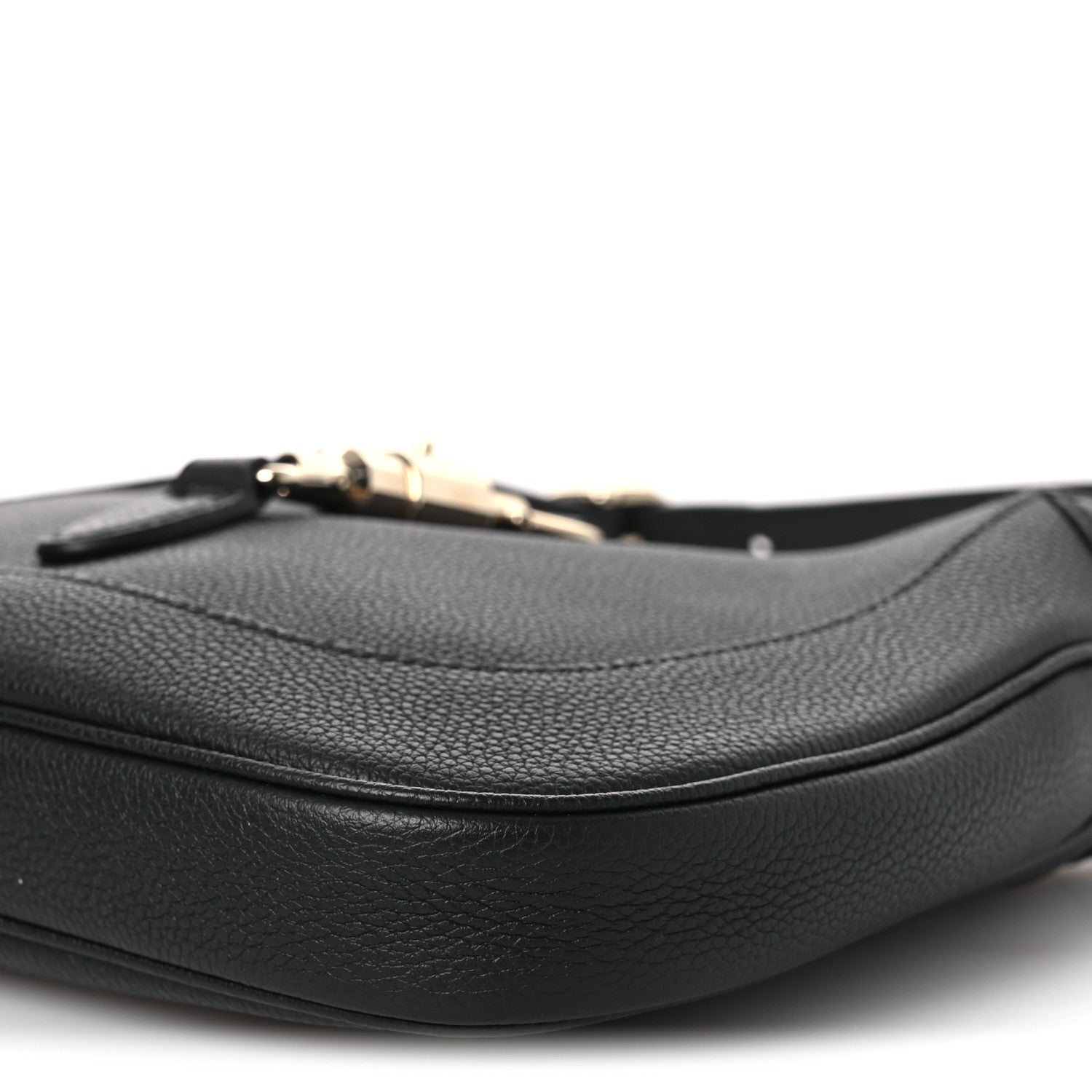 Grained Calfskin Web Medium Jackie 1961 Hobo Black