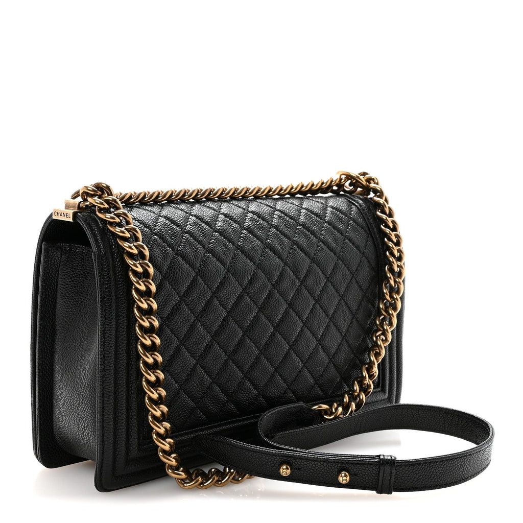 Caviar Quilted New Medium Boy Flap Black