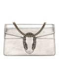 Metallic Calfskin Super Mini Dionysus Shoulder Bag Silver
