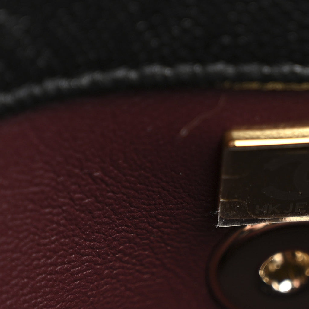 Caviar Quilted Mini Coco Handle Flap Black