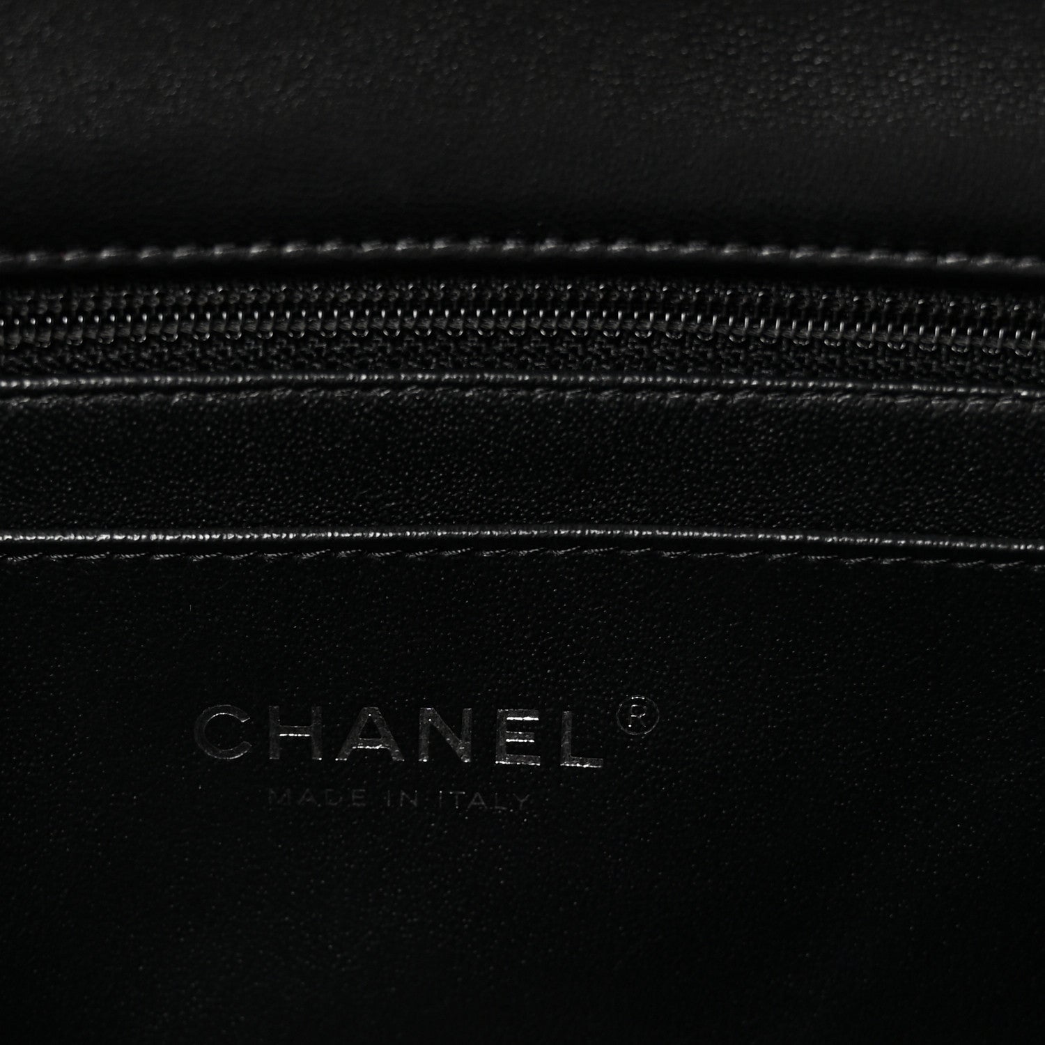 Lambskin Quilted Mini Rectangular Flap Black