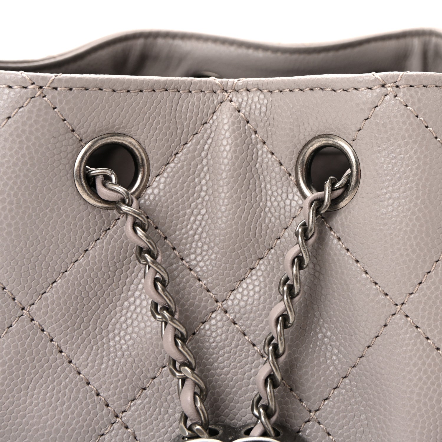Caviar Quilted Mini Chanel 25 Handbag Dark Grey