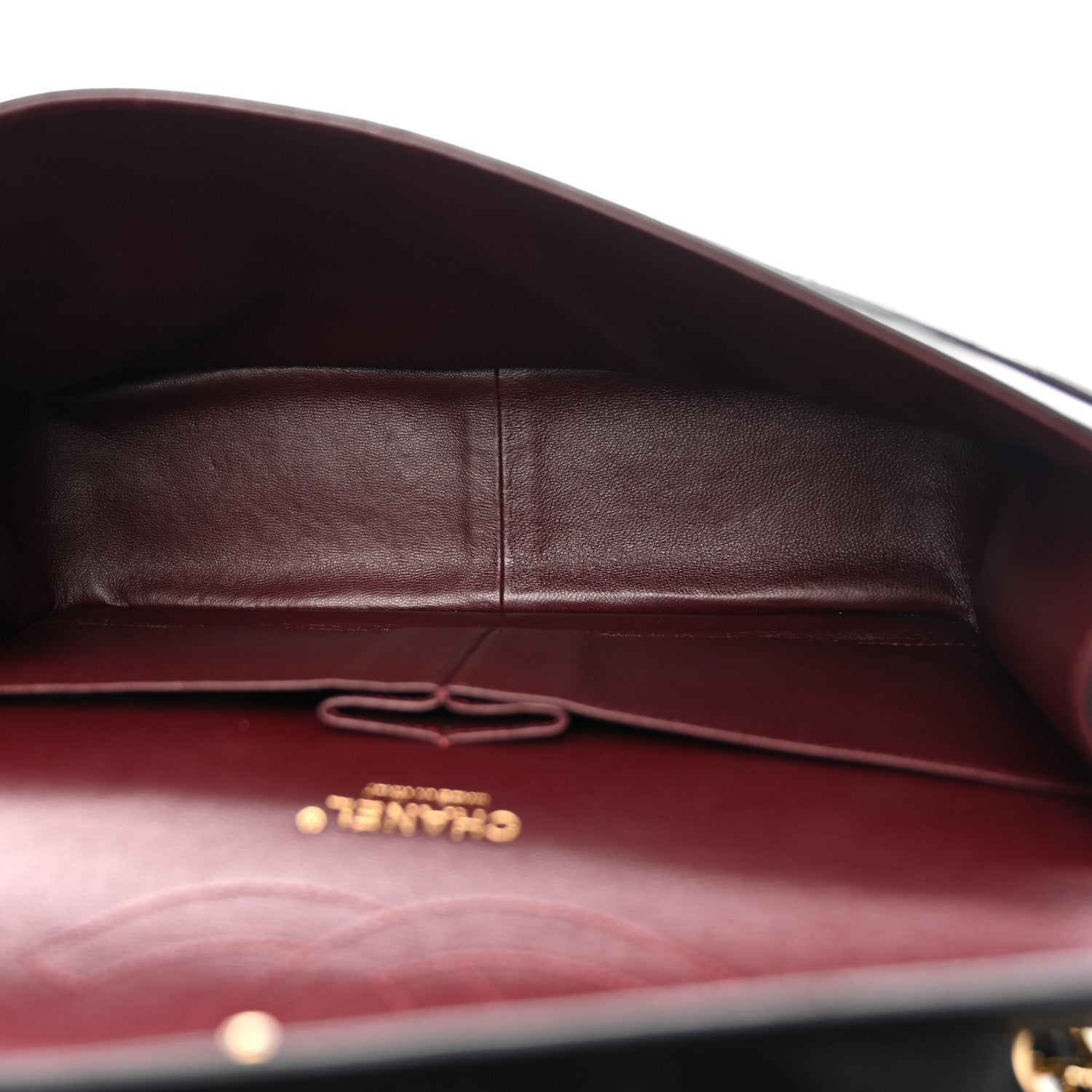 Lambskin Quilted Jumbo Double Flap Black