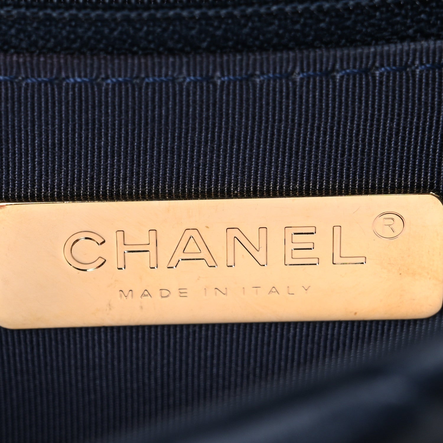 Lambskin Quilted Medium Chanel 19 Flap Navy Blue