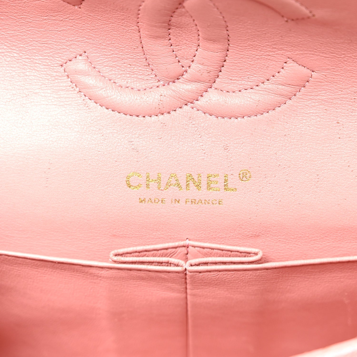 Caviar Quilted Medium Double Flap Light Pink