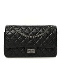 Aged Calfskin Quilted 2.55 Reissue 225 Flap Black