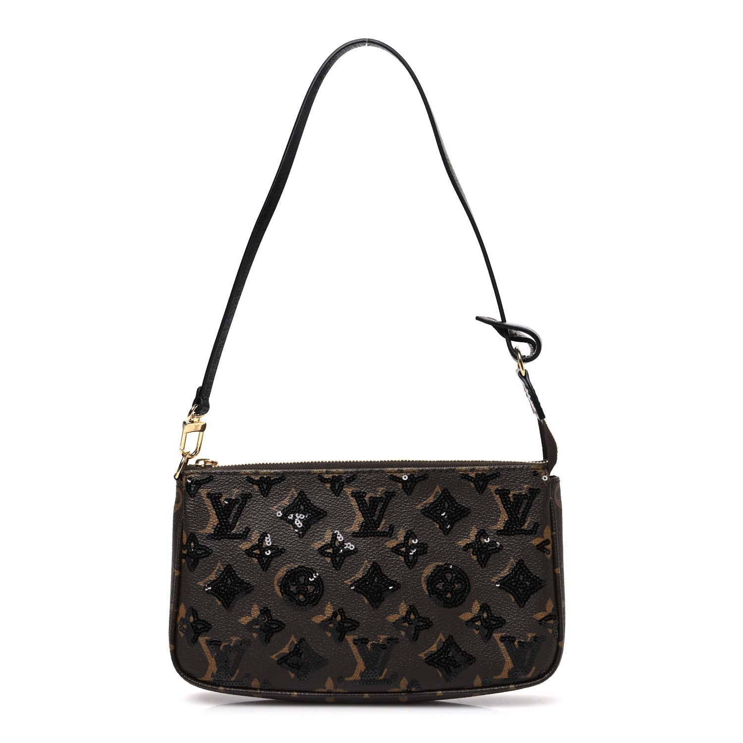 Monogram Sequins Pochette Accessories Black