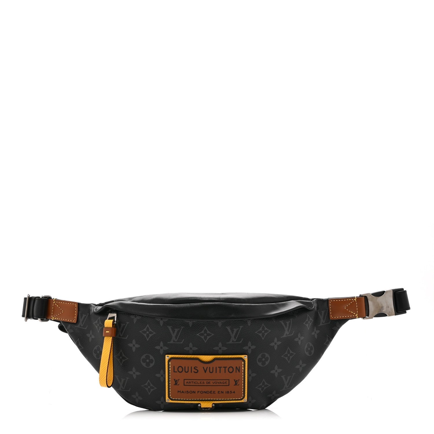 Monogram Eclipse Epi Gaston Label Discovery Bumbag Black Savan Yellow