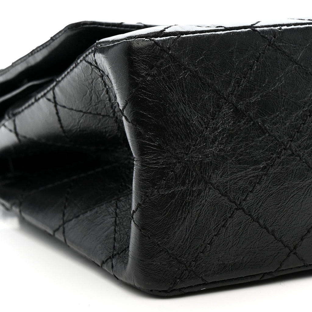 Aged Calfskin Quilted 2.55 Reissue 226 Flap So Black
