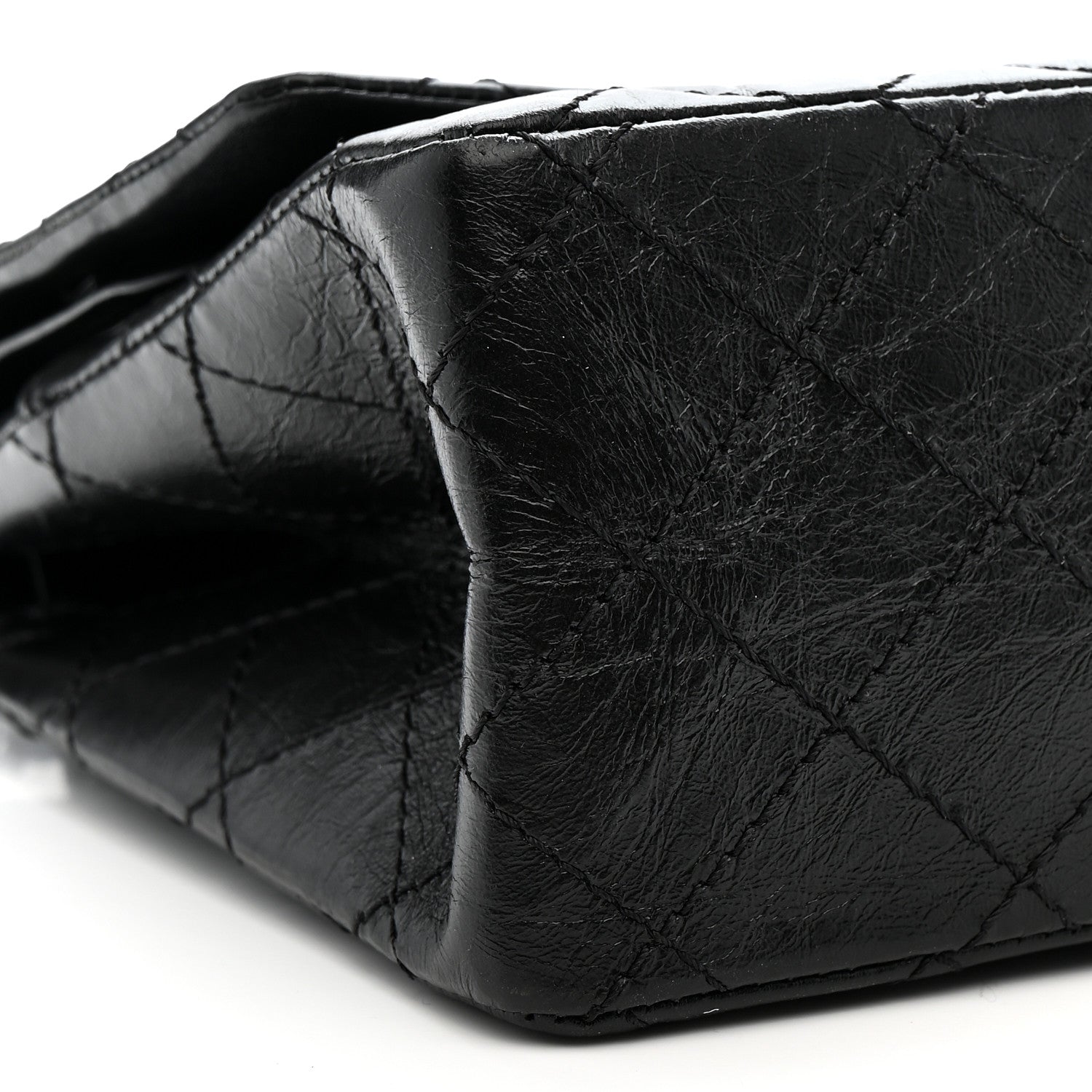 Aged Calfskin Quilted 2.55 Reissue 226 Flap So Black