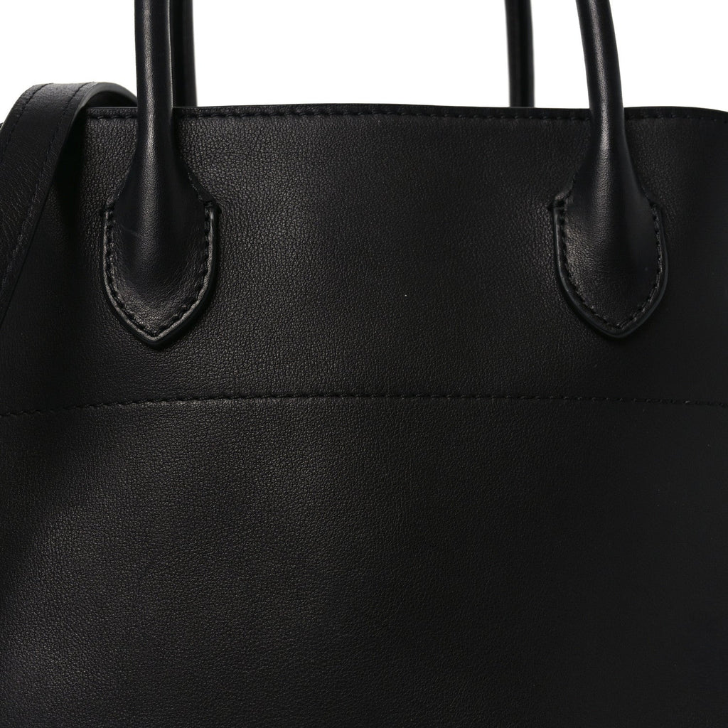 Polished Saddle Calfskin Soft Margaux 12 Black