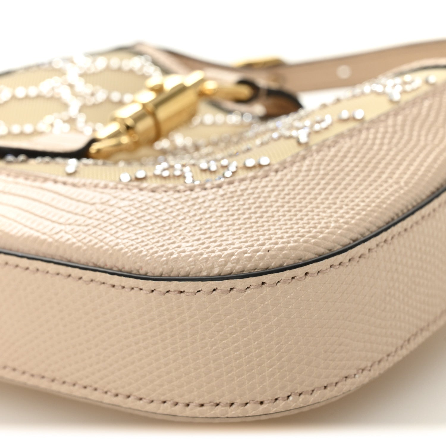 Lizard Mesh Crystal GG Monogram Mini Jackie 1961 Hobo Light Powder Skin Rose