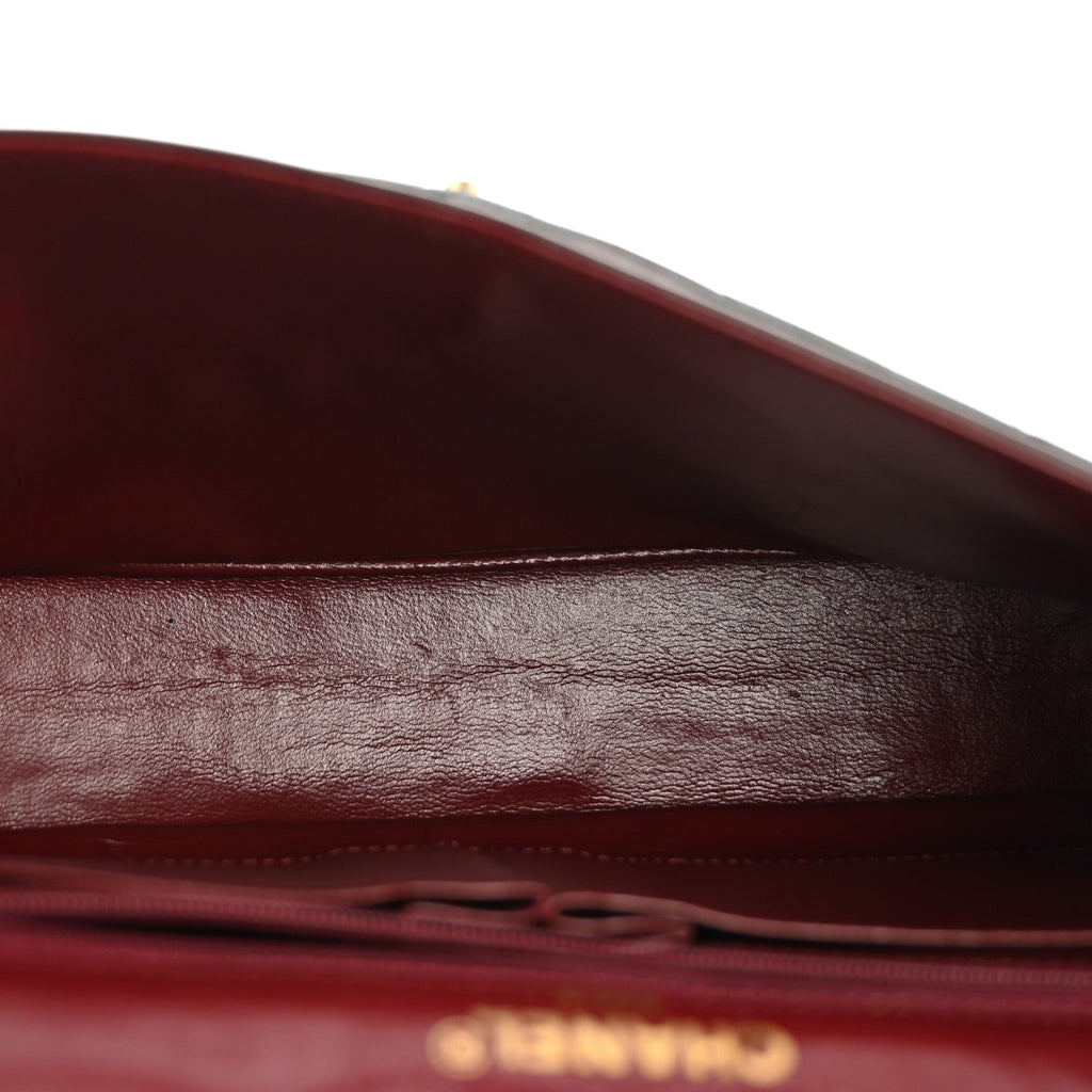 Lambskin Medium Double Flap Black