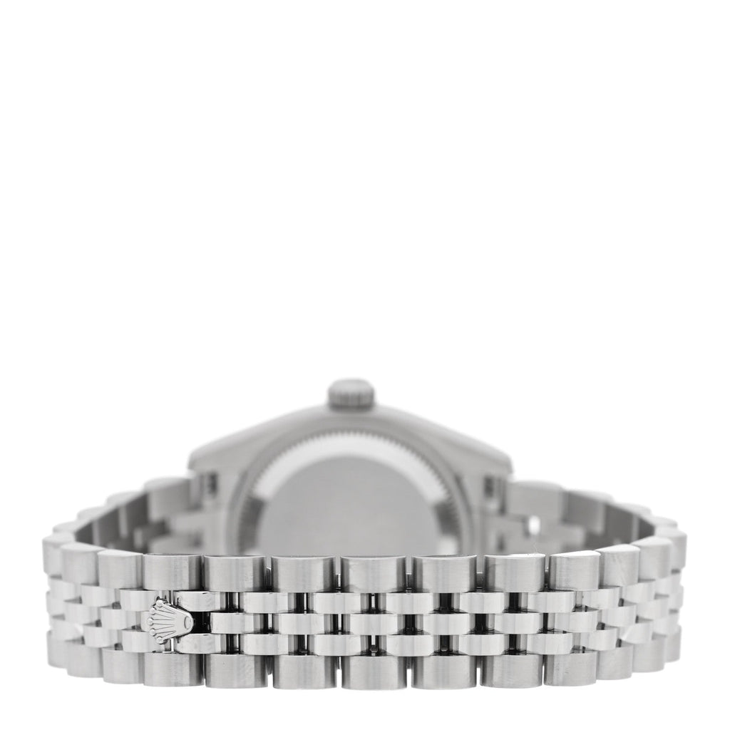 Stainless Steel 18K White Gold Diamond 26mm Oyster Perpetual Datejust Watch Black 179174