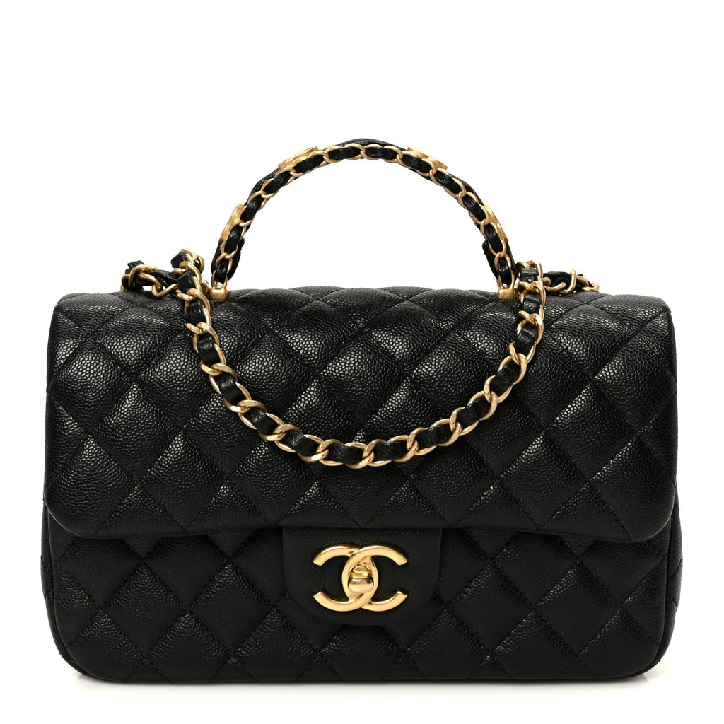 Caviar Quilted Small Handy CC Flap Black