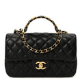 Caviar Quilted Small Handy CC Flap Black