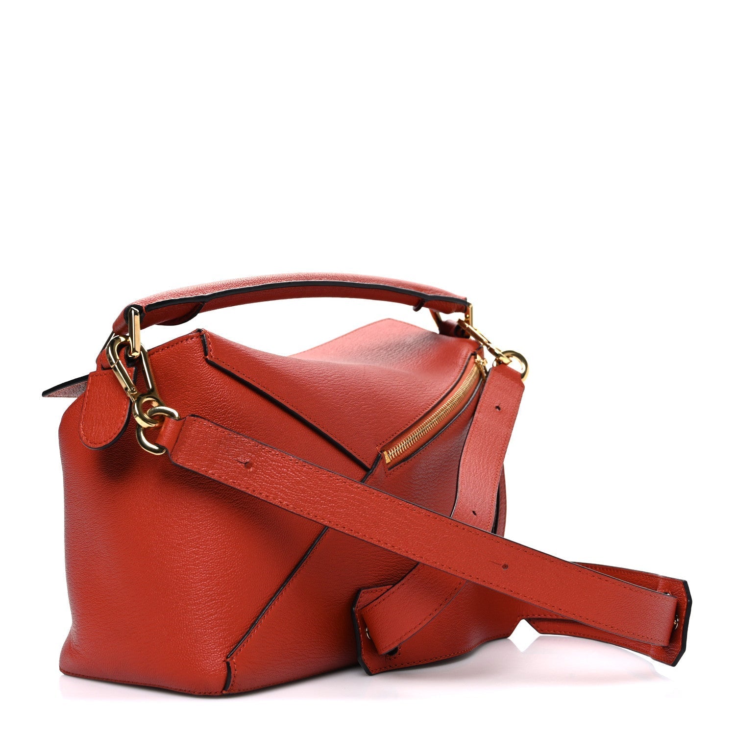 Calfskin Medium Puzzle Bag Scarlet