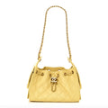 Caviar Quilted Mini Chanel 25 Handbag Yellow