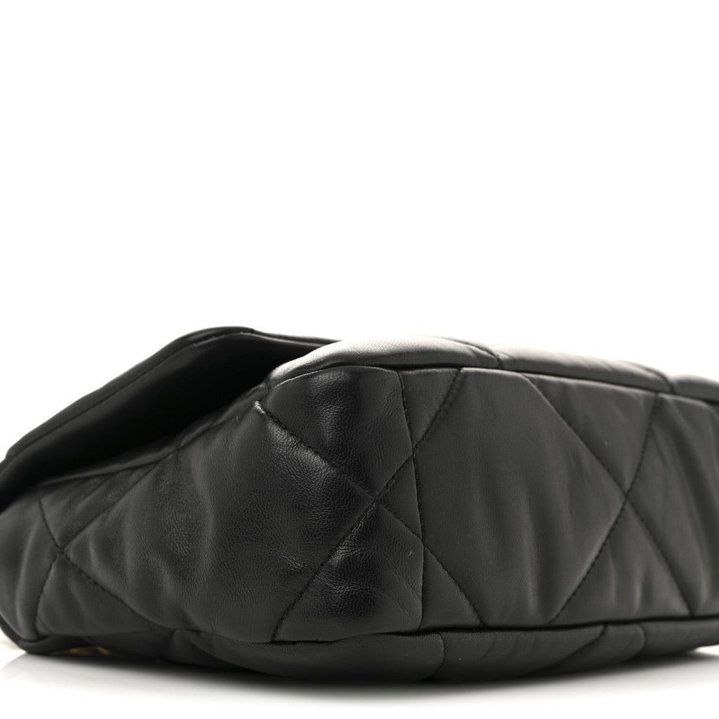Lambskin Quilted Medium Chanel 19 Flap Black