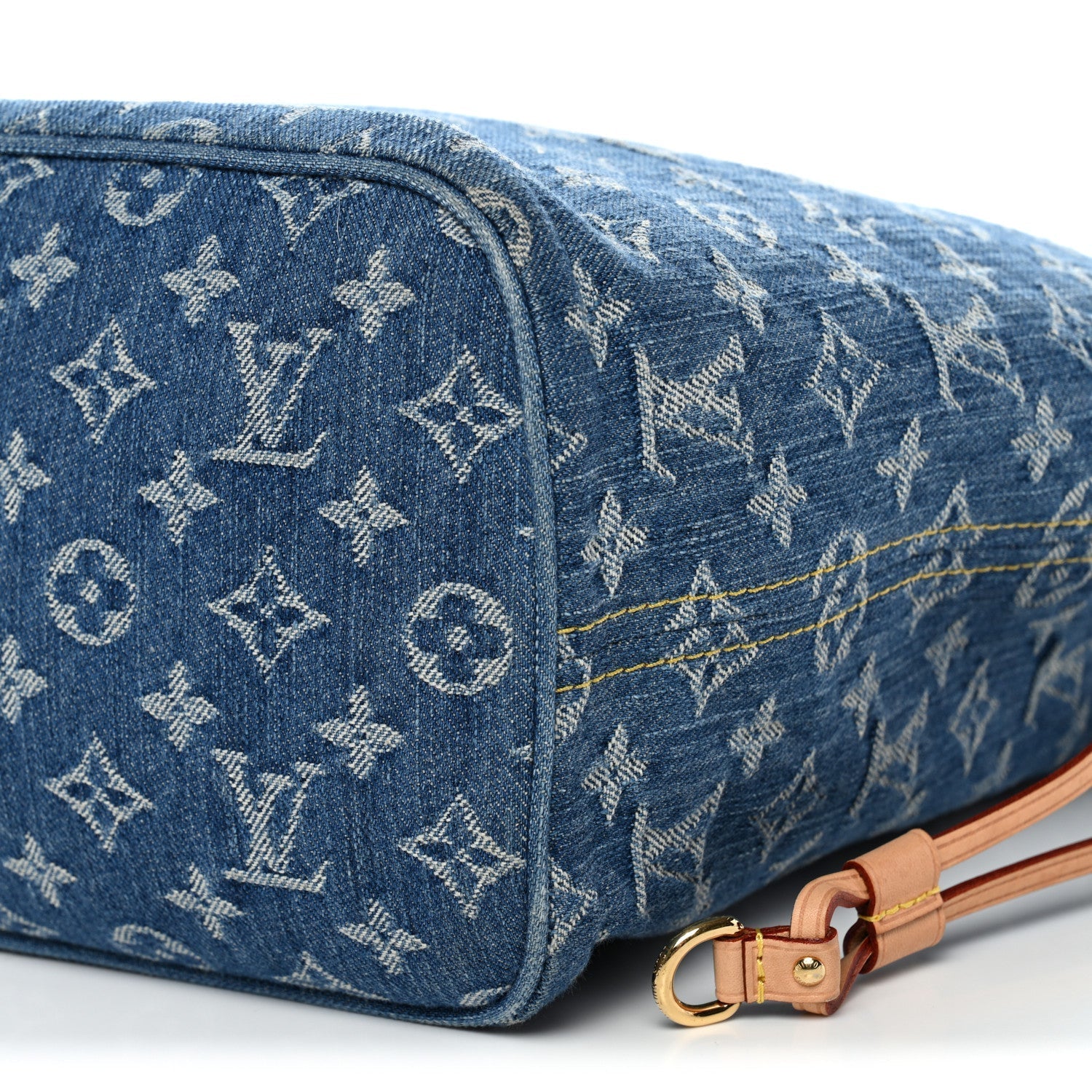 Monogram Denim Neo Neverfull MM Blue