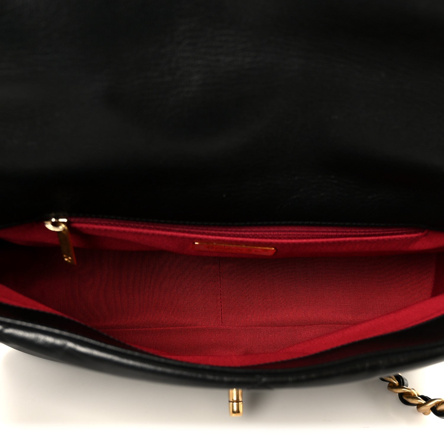 Goatskin Quilted Large Chanel 19 Flap Black