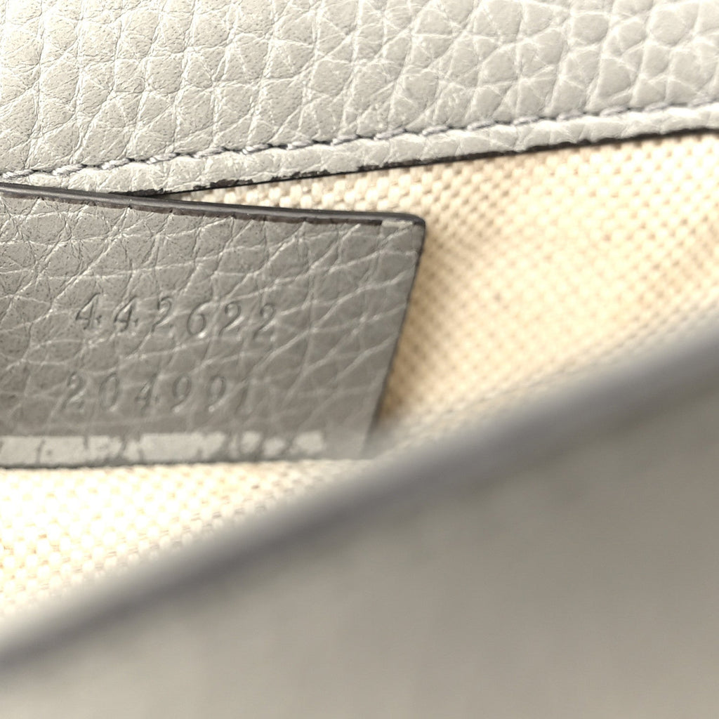 Cellarius Calfskin Mini GG Marmont Top Handle Bag Deep Grey