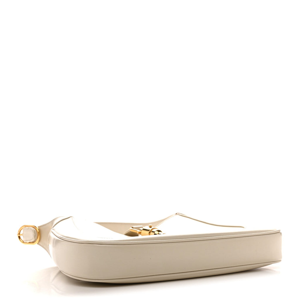 Boarded Dyana Lux Calfskin Small Jackie 1961 Hobo Mystic White