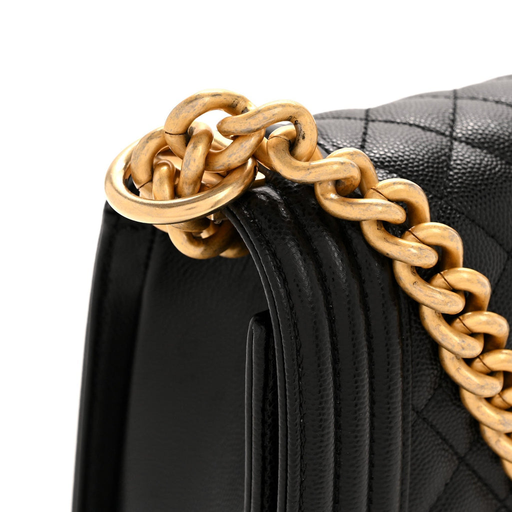 Caviar Quilted New Medium Boy Flap Black
