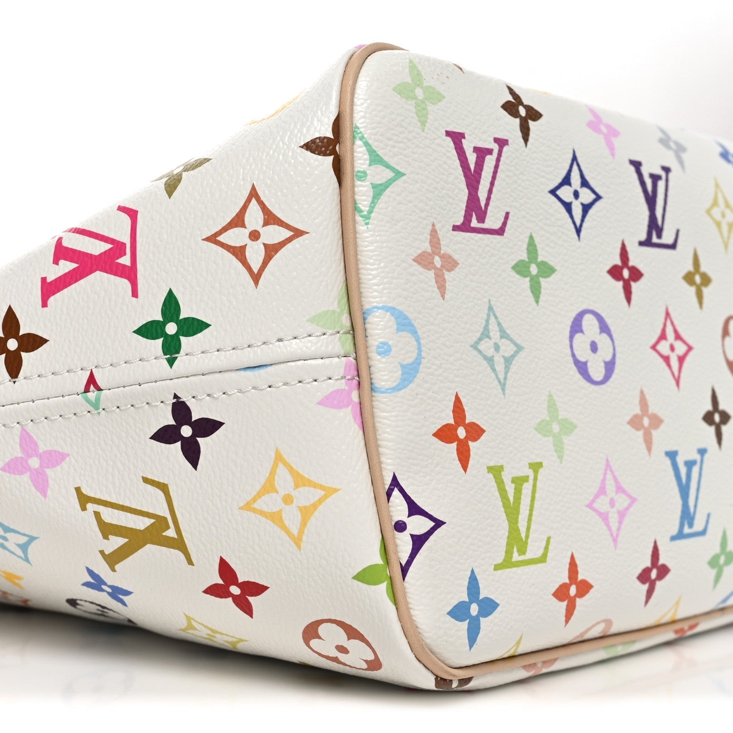LV X TM Monogram Multicolor Neverfull MM White