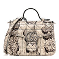 Snakeskin Matelasse Aria Mini GG Marmont Top Handle Shoulder Bag Roccia