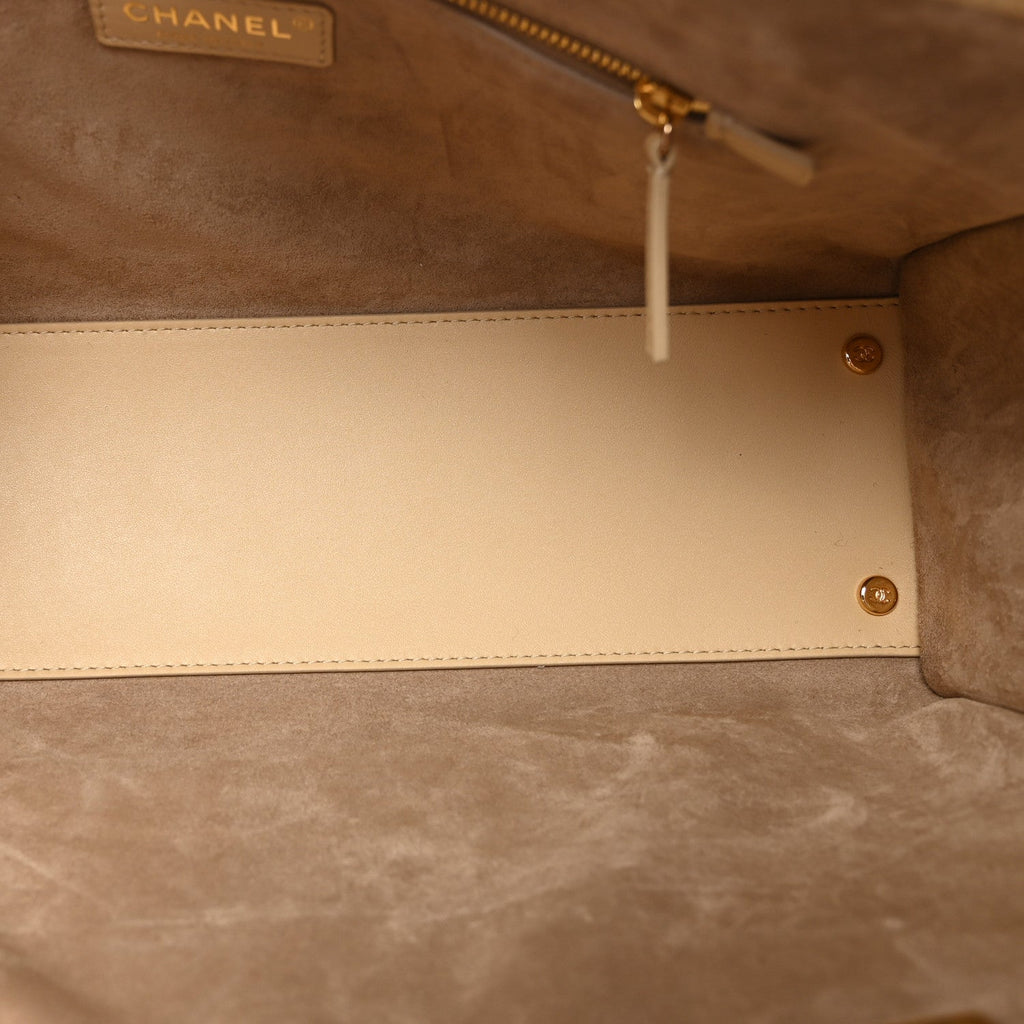 Calfskin Archetype Small Shopping Tote Beige