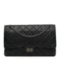 Aged Calfskin Quilted 2.55 Reissue 226 Flap So Black