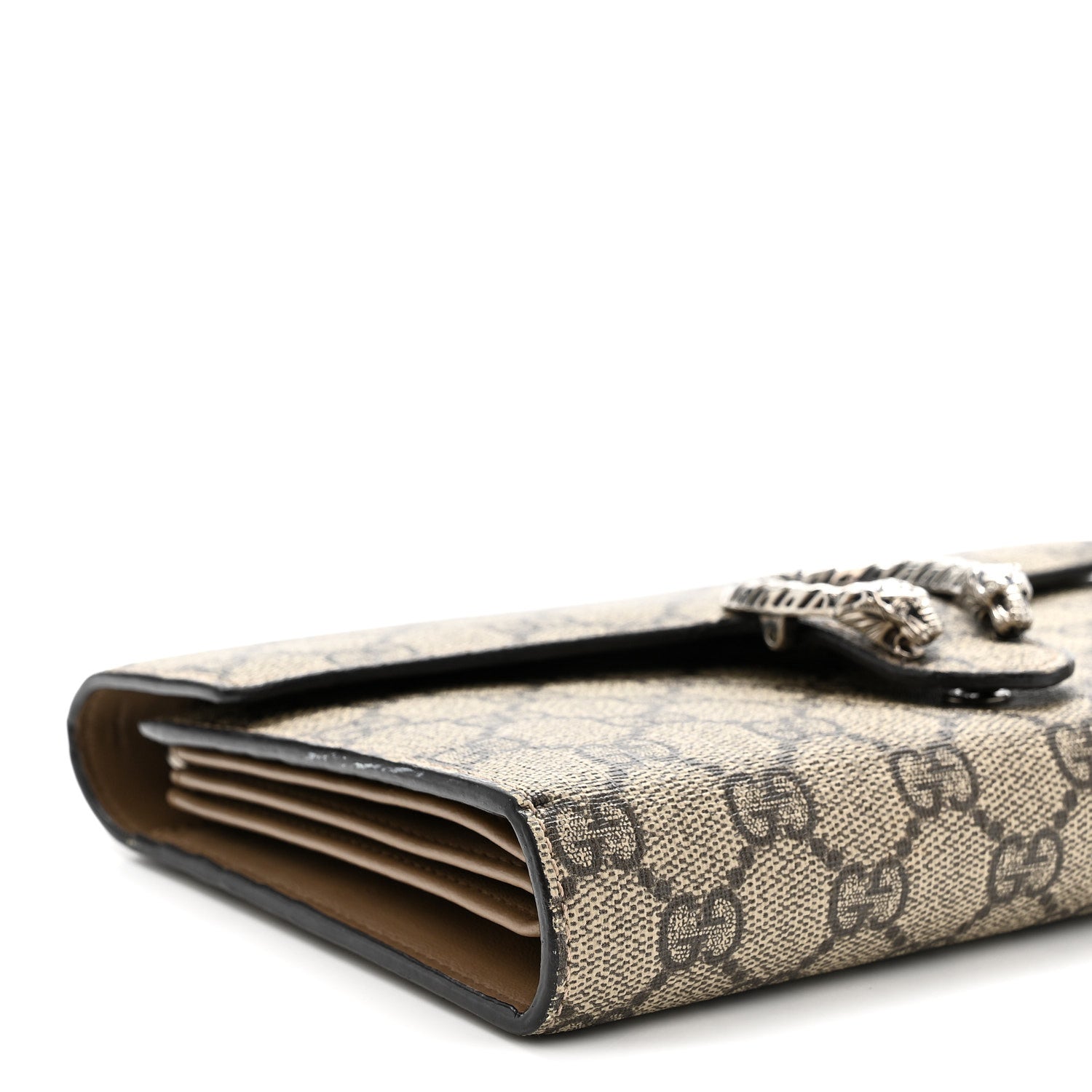 GG Supreme Monogram Mini Dionysus Chain Wallet Beige Taupe
