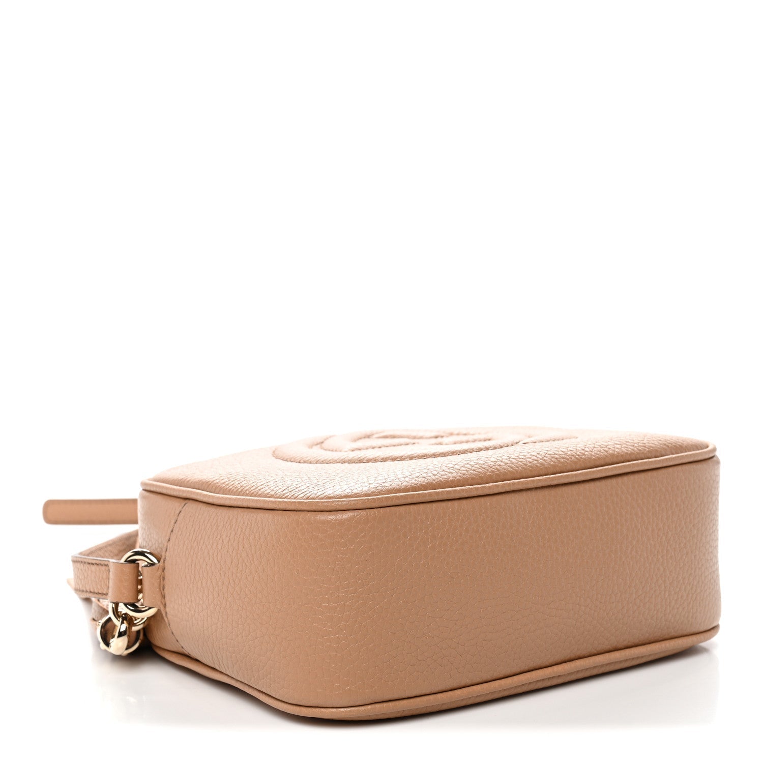 Pebbled Calfskin Small Soho Disco Bag Camelia