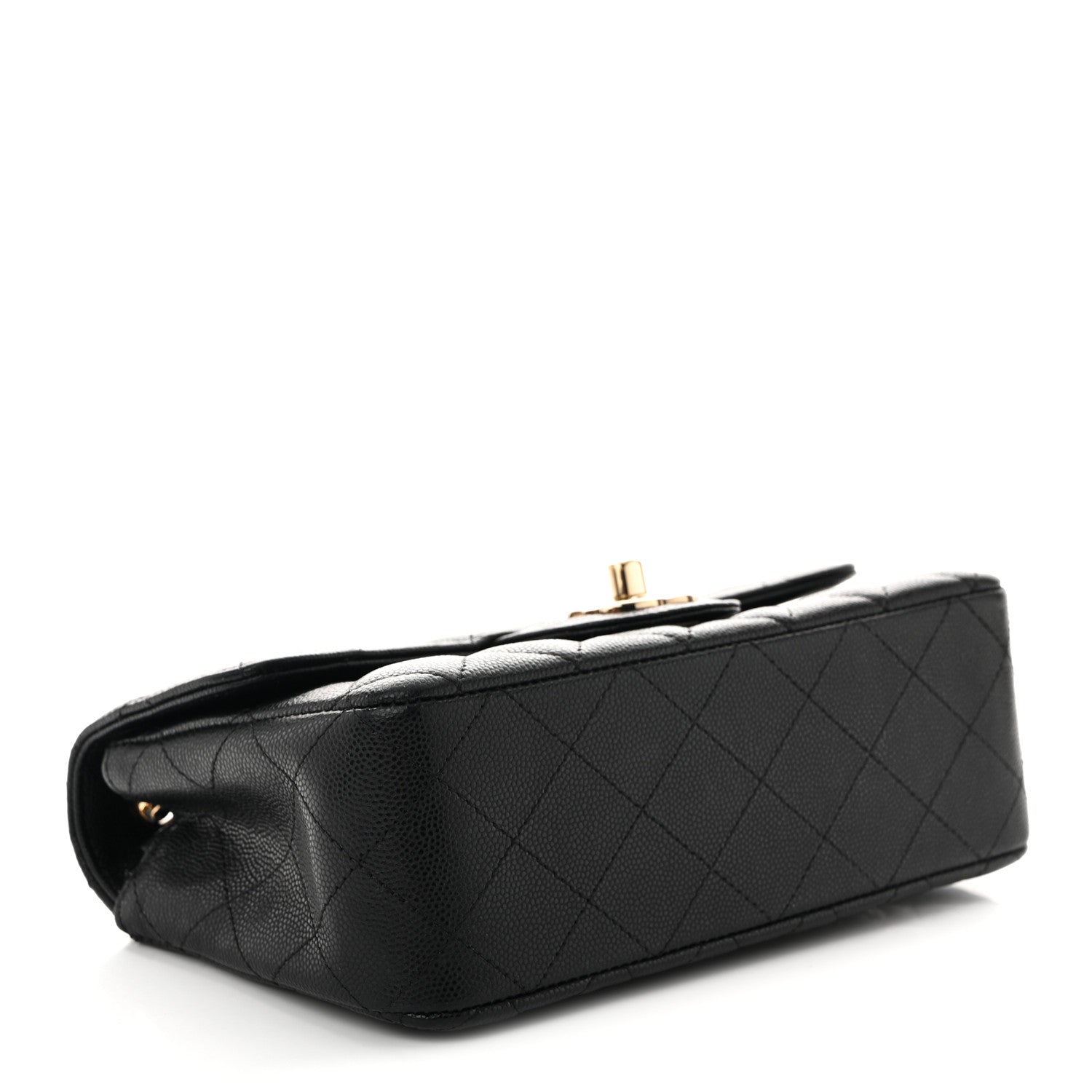 Caviar Quilted Mini Rectangular Flap Black
