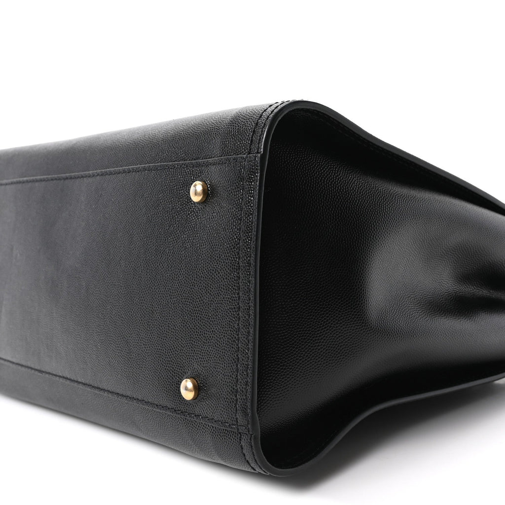 Caviar Small Studded Deauville Tote Black