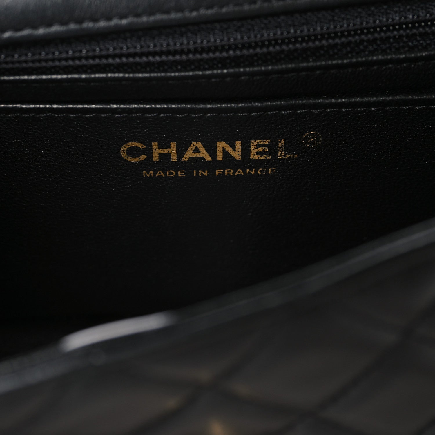 Lambskin Quilted Mini Rectangular Flap Black