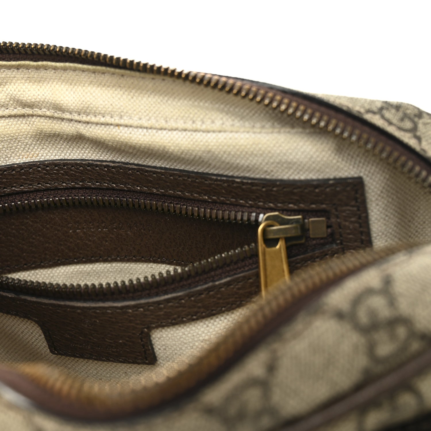 GG Supreme Monogram Textured Dollar Calfskin Web Small Ophidia Convertible Shoulder Bag Beige Ebony New Acero