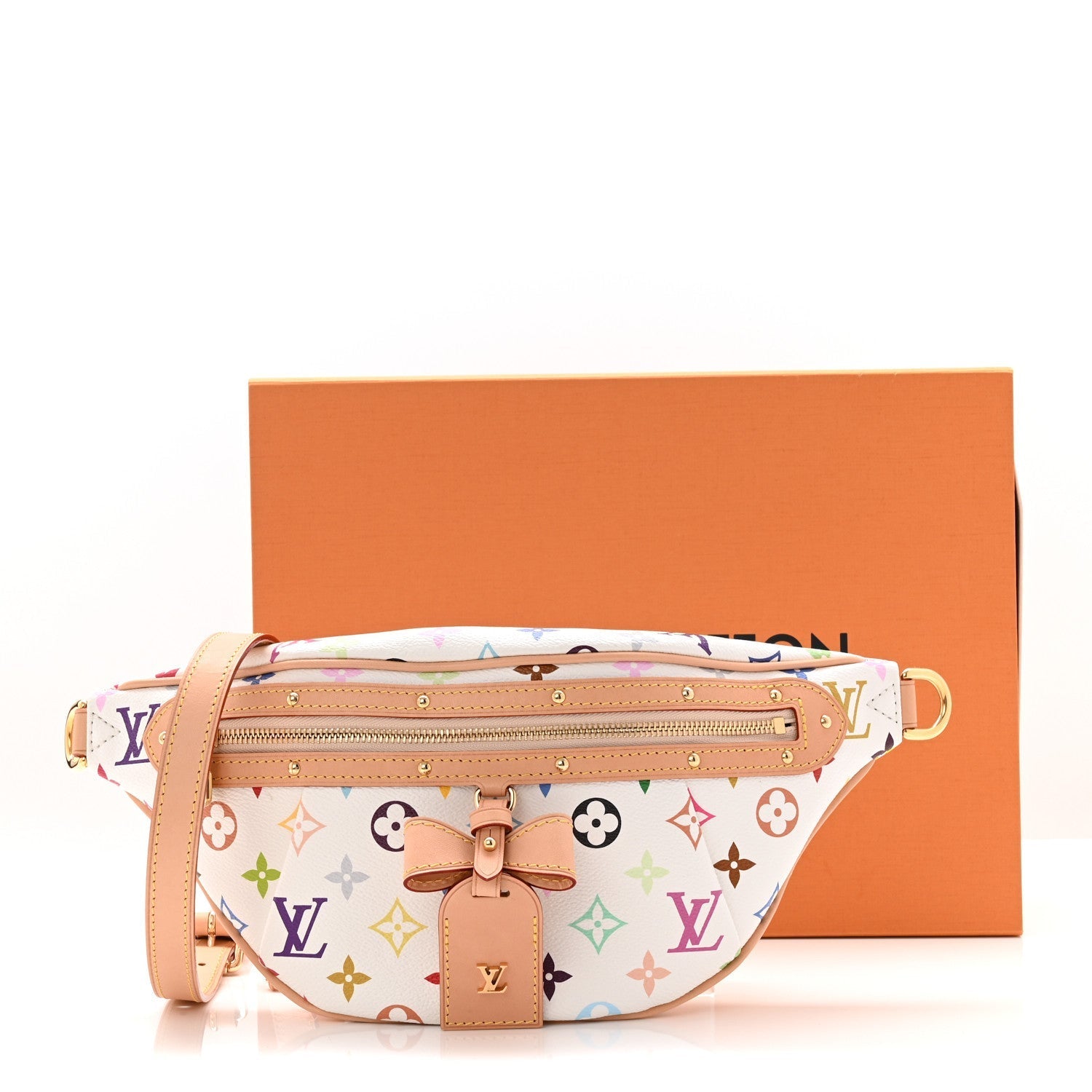 LV X TM Monogram Multicolor High Rise Bumbag White
